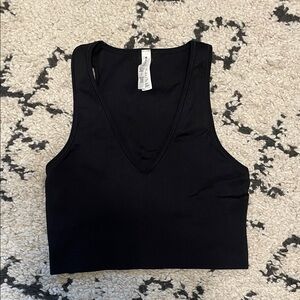 Athleta Black V-Neck Tank Top